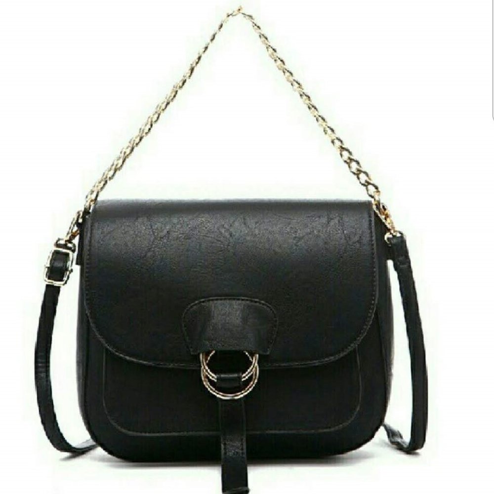 Pink Haley Crossbody Bag - Black